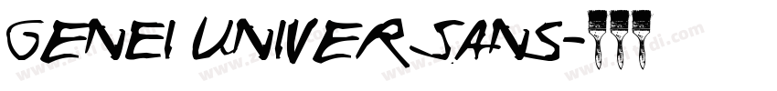 GenEi Univer Sans字体转换